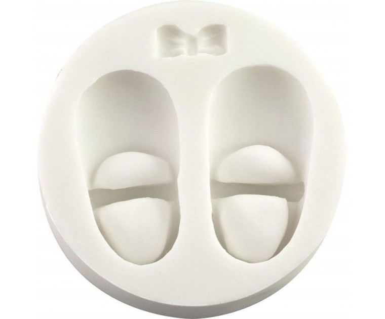 Molde Silicone Sapatinhos com Laço