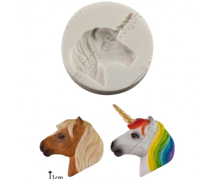 Molde Silicone Cabeça Unicórnio/Cavalo