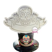 Molde de Silicone Caveira Mexicana