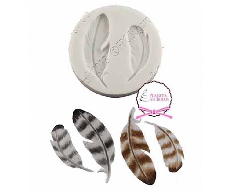Molde de Silicone de Penas