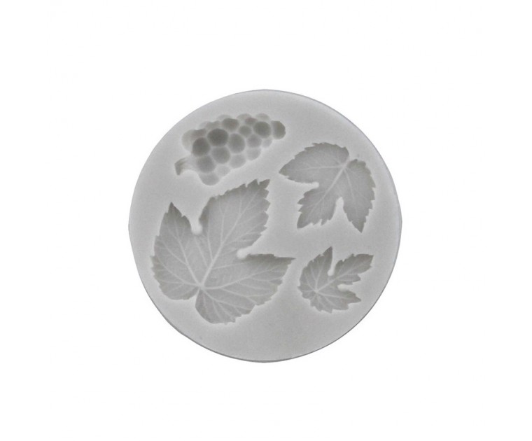 Molde de Silicone Uvas e Folhas