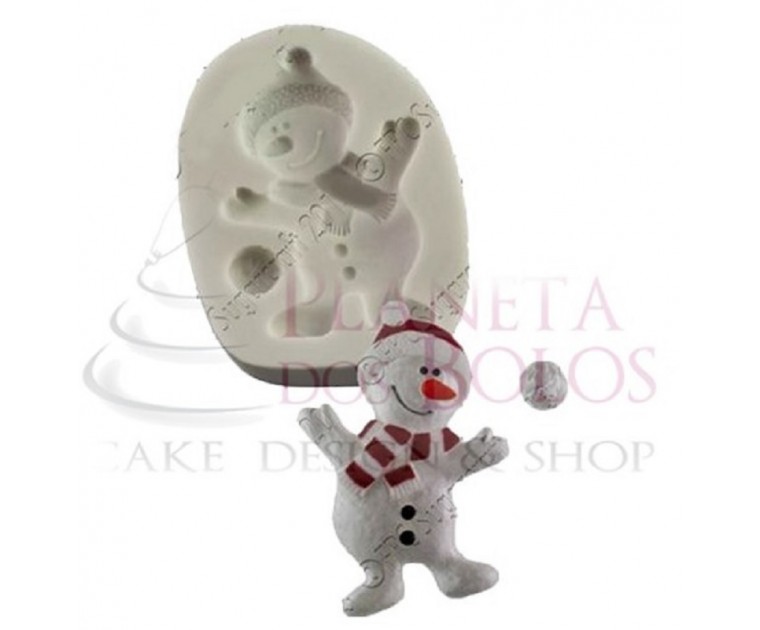 Molde Silicone Boneco de Neve Dançante