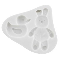 Molde Silicone Coelho e Patinho