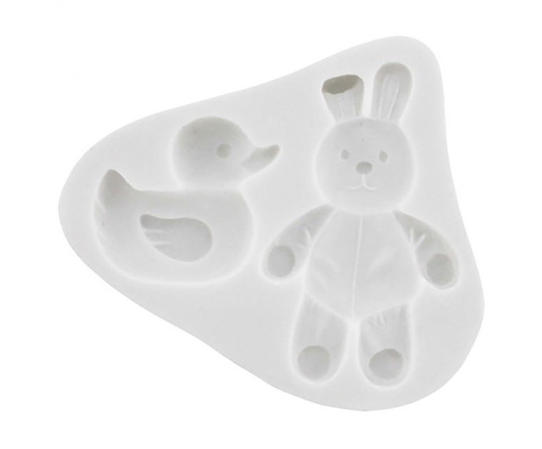 Molde Silicone Coelho e Patinho