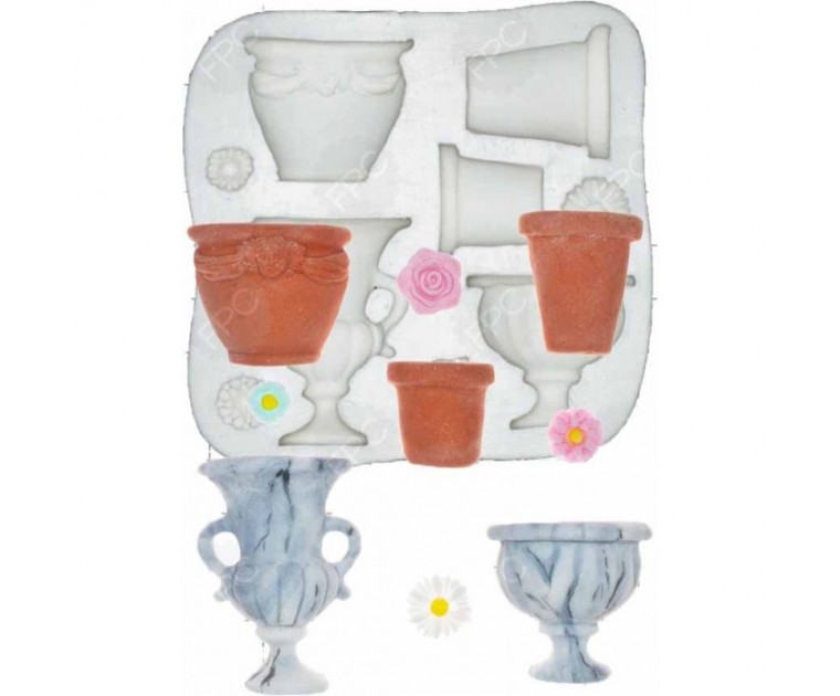 Molde Silicone Vasos de Jardim
