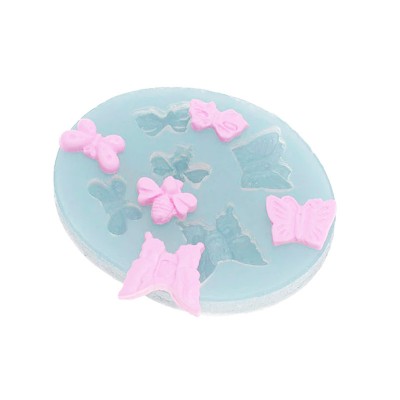 Molde Silicone Micro Borboletas e Abelha