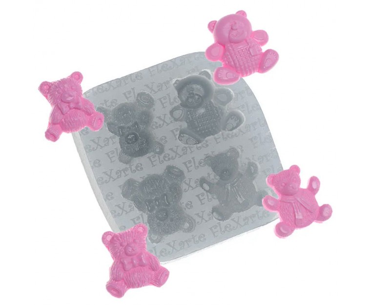 Molde Silicone Ursinhos