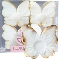 24 Forminhas Borboleta Fio Dourado