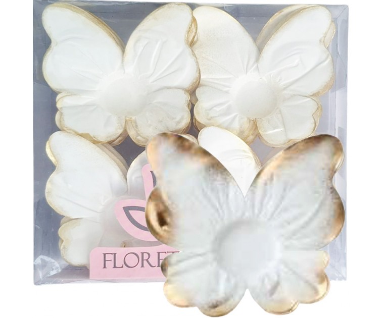 24 Forminhas Borboleta Fio Dourado