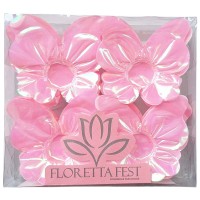 24 Forminhas Borboleta Rosa Nacarado