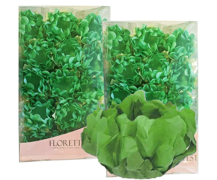 30 Forminhas Magestic Verde Folha