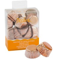 180 Mini Forminhas Rose Gold 2.7 X 1.7 cms