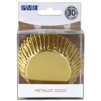 30 Formas Cup Cakes Foil Dourado 