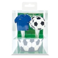 Kit 24 Cup Cakes e Toppers Futebol