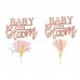 Toppers Baby Shower "Baby In Bloom" Rose Gold