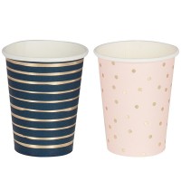 Copos Rosa e Navy Blue