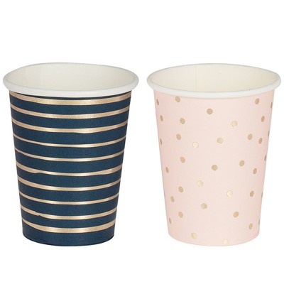 Copos Rosa e Navy Blue