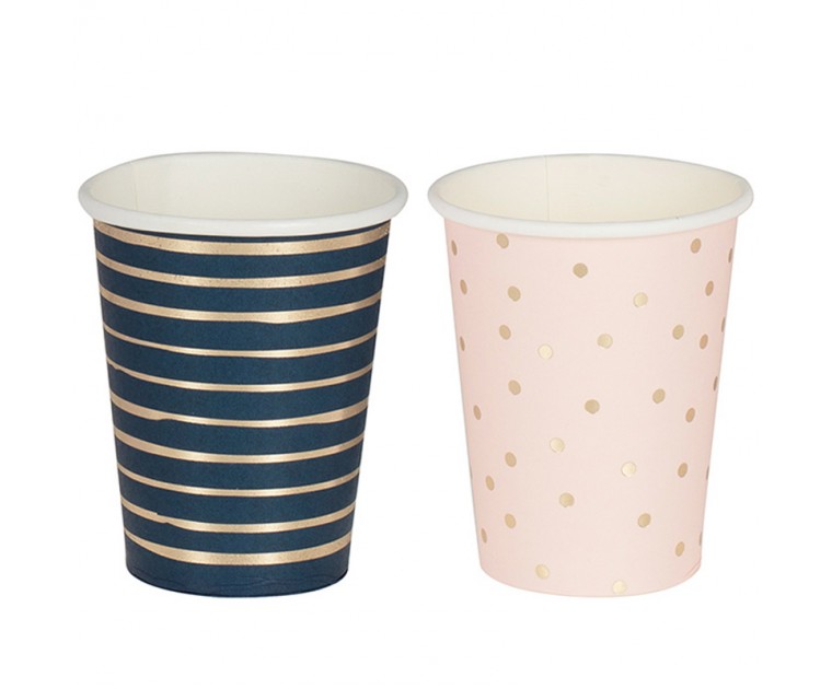 Copos Rosa e Navy Blue