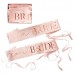 Conj. 6 Faixas Rosa e Rose Gold Team Bride