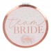 Pratos Despedida Solteira  Rose Gold Team Bride