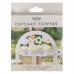 Toppers Cup Cakes Flor de papel de seda