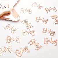 Confetis Mesa Decorativos Baby Rose Gold