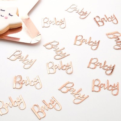Confetis Mesa Decorativos Baby Rose Gold