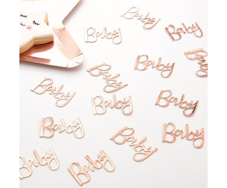 Confetis Mesa Decorativos Baby Rose Gold