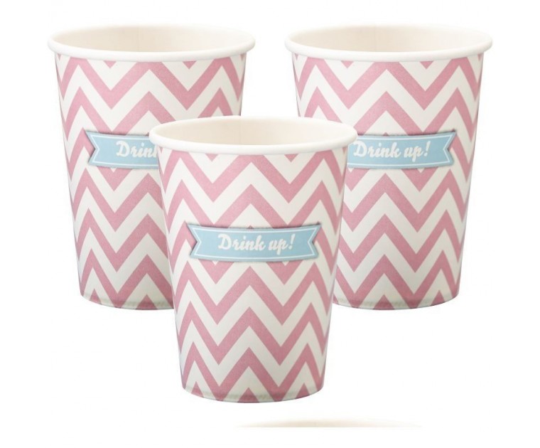 Copos Chevron Rosa