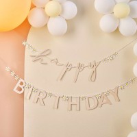 Banner Floral Margaridas Happy Birthday