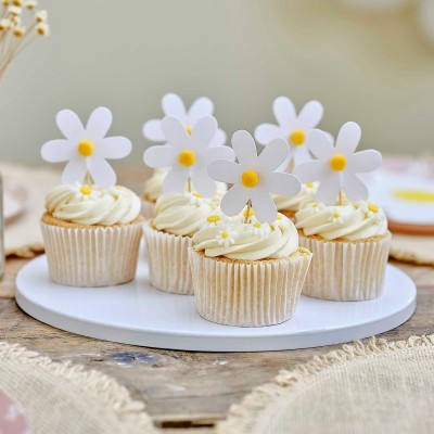 Topos de cupcake Margarida com Pompons