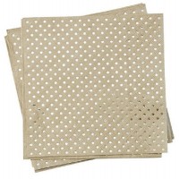 Guardanapos de papel kraft bolinhas ouro