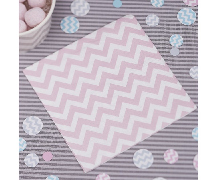 Guardanapos Pequenos Rosa Chevron