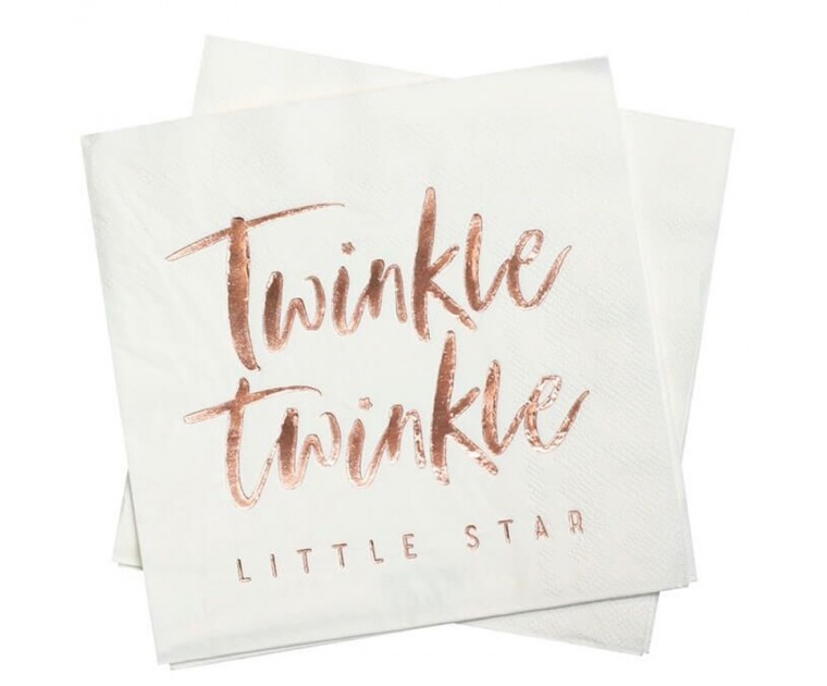 Guardanapos Rose Gold TWINKLE TWINKLE little Star