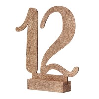 Marcador de Mesa Rose Gold Glitter
