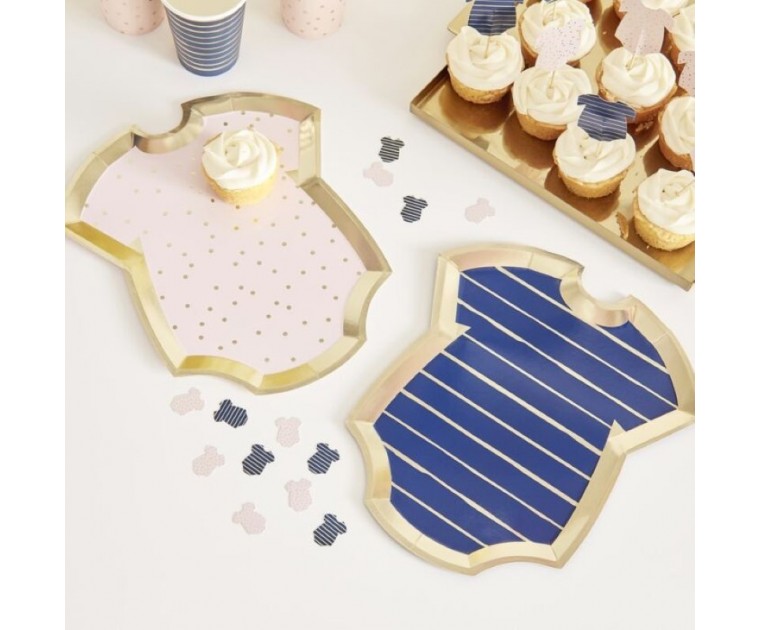 Pratos BABYGROW Rosa e Navy Blue 
