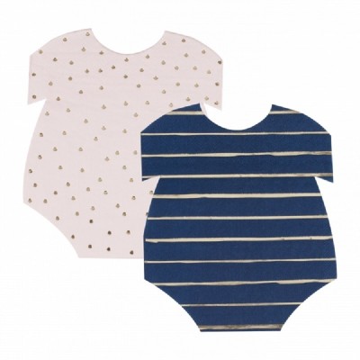 Guardanapos BABYGROW Rosa e Navy Blue 
