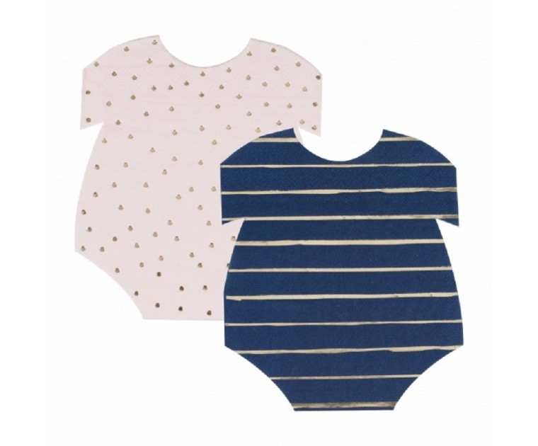 Guardanapos BABYGROW Rosa e Navy Blue 