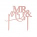 Topo de Bolo Acrílico Rose Gold MR AND MRS