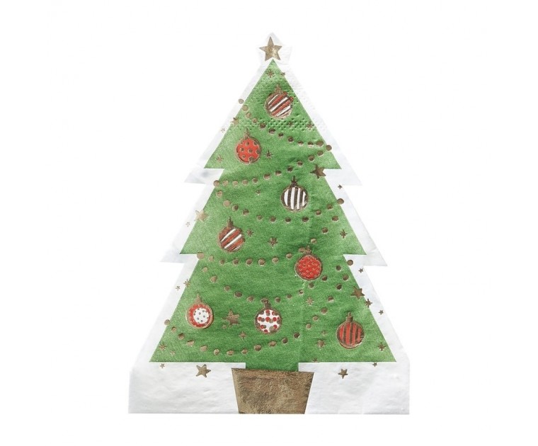 12 Guardanapos Árvore de Natal
