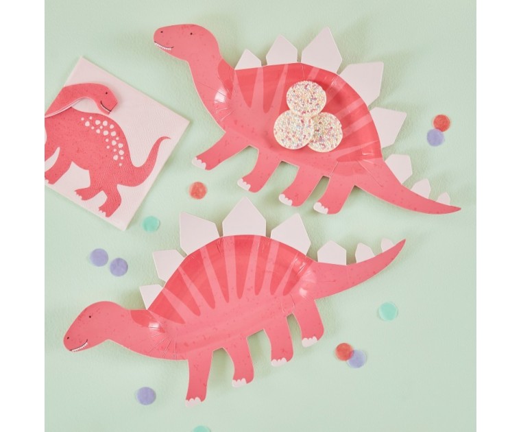 Bandeja Dinossauros Rosa