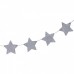 Grinalda Madeira Estrelas Prateadas