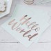 Guardanapos Menta e Rose Gold Hello World