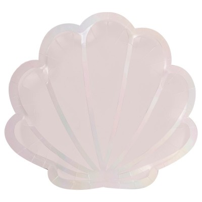 Pratos Sereias Conchas Iridescentes e Rosa Pratos Sereias Conchas Iridescentes e Rosa