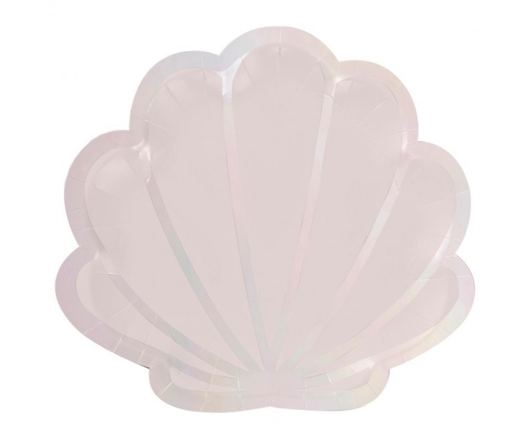 Pratos Sereias Conchas Iridescentes e Rosa