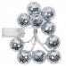 Grinalda Led Bolas Espelho