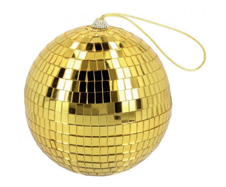Bola de Espelhos Dourada 15 cms