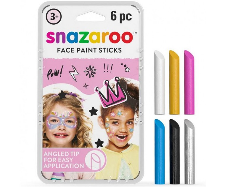 6 Sticks Pintura Facial Snazaroo Meninas