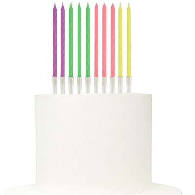 10 Velas Cores Neon