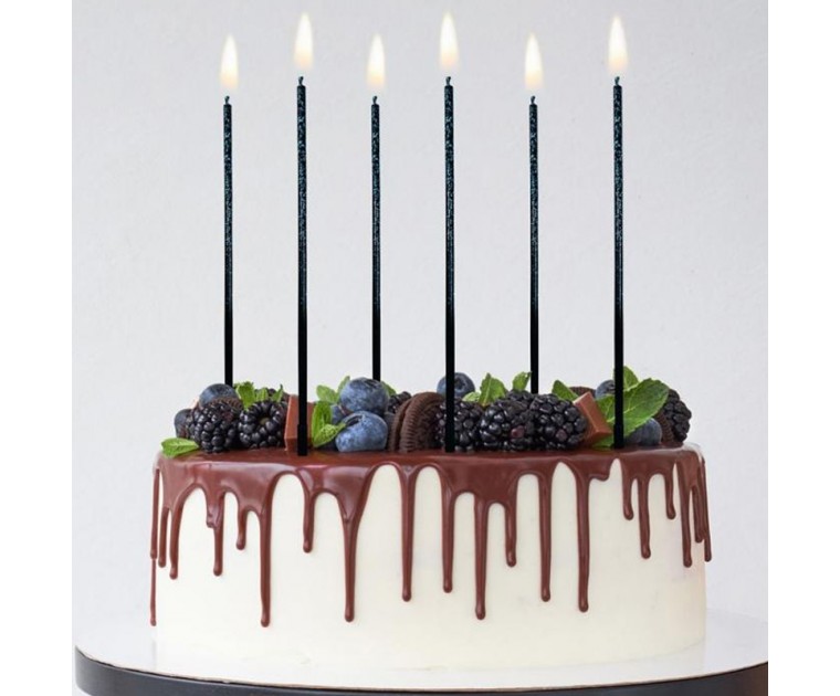 Velas Degradé Glitter Azuis